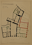 216507 Plattegrond van het gebouwencomplex van het stadhuis aan de Stadhuisbrug te Utrecht; met aanduiding van de ...